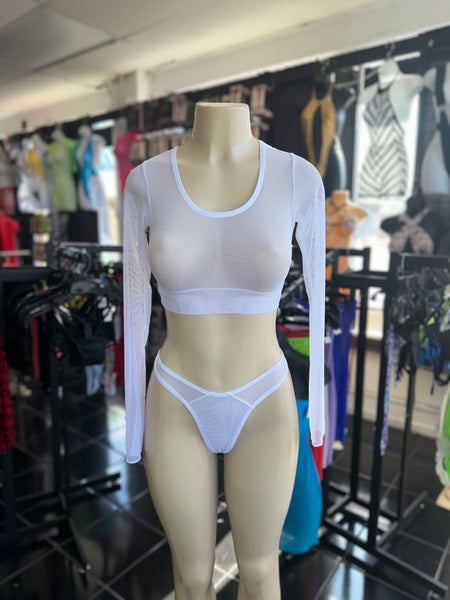 White Mesh Band Set