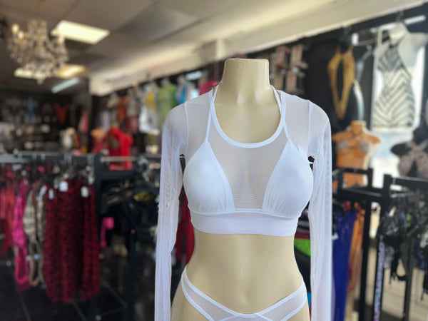 White Mesh Band Set
