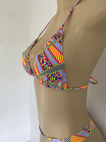 Geometric Multi-Color Bikini Set