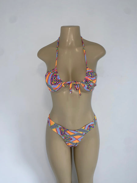 Geometric Multi-Color Bikini Set